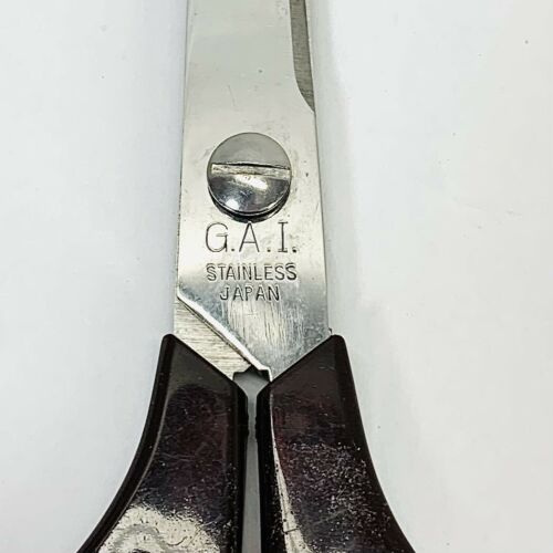 Vintage G.A.I. GAI 8 Stainless Steel Scissors 3 Blade JAPAN